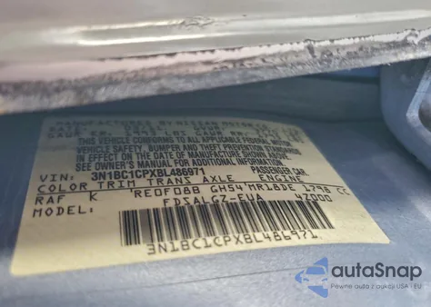 2011 Nissan Versa S z USA, uszkodzony, nr VIN 3N1BC1CPXBL486971